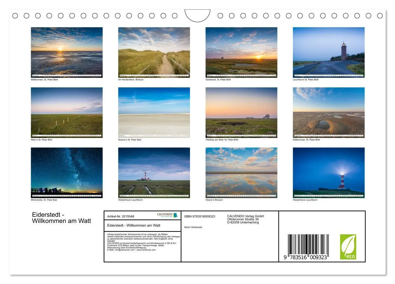 Bild: 9783516009323 | Eiderstedt - Willkommen am Watt (Wandkalender 2026 DIN A4 quer),...