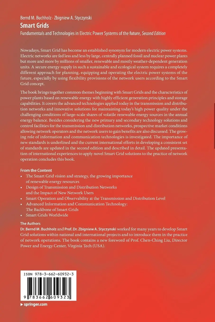 Rückseite: 9783662609323 | Smart Grids | Zbigniew A. Styczynski (u. a.) | Taschenbuch | xx | 2021