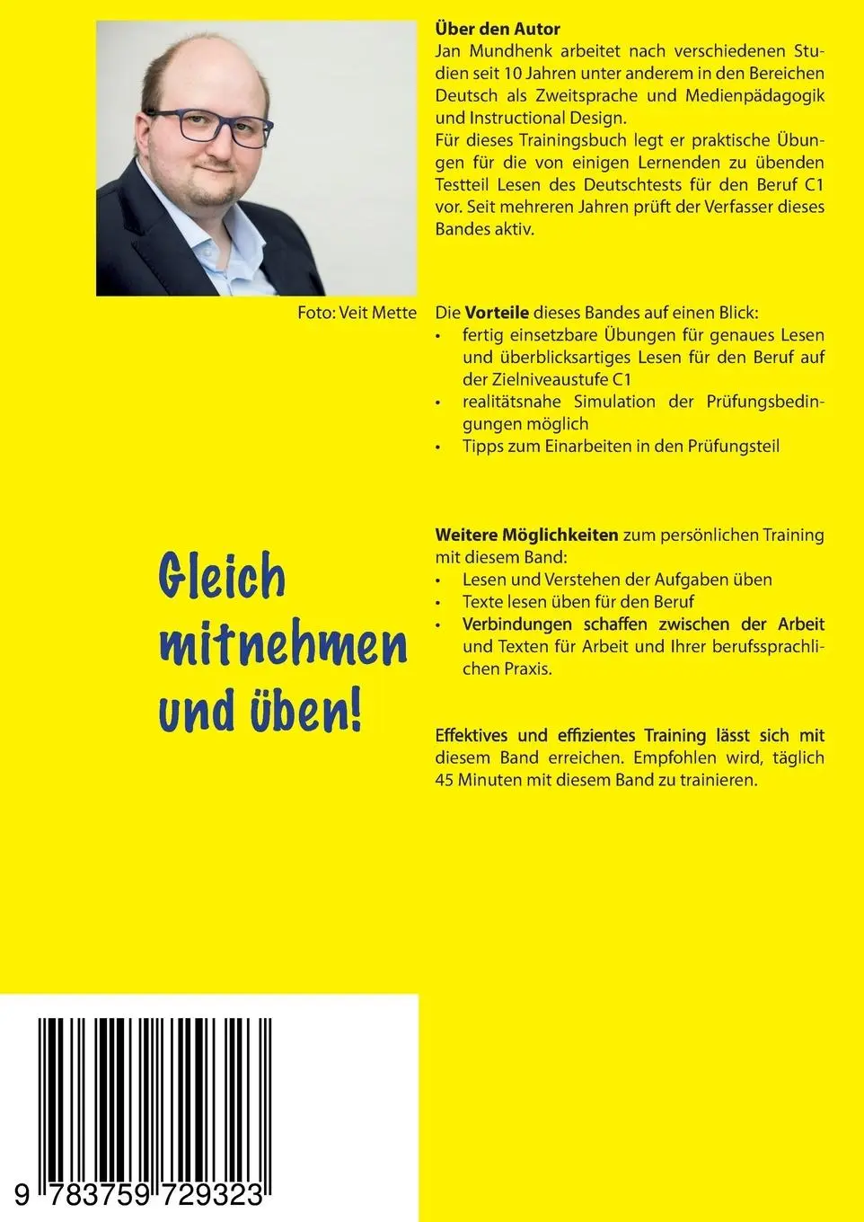 Rückseite: 9783759729323 | Fit werden für den Deutsch-Test für Berufssprachkurse C1: Lesen...