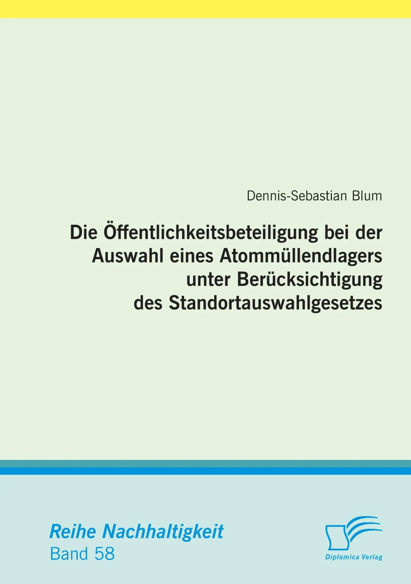 Cover: 9783842889323 | Die Öffentlichkeitsbeteiligung bei der Auswahl eines...