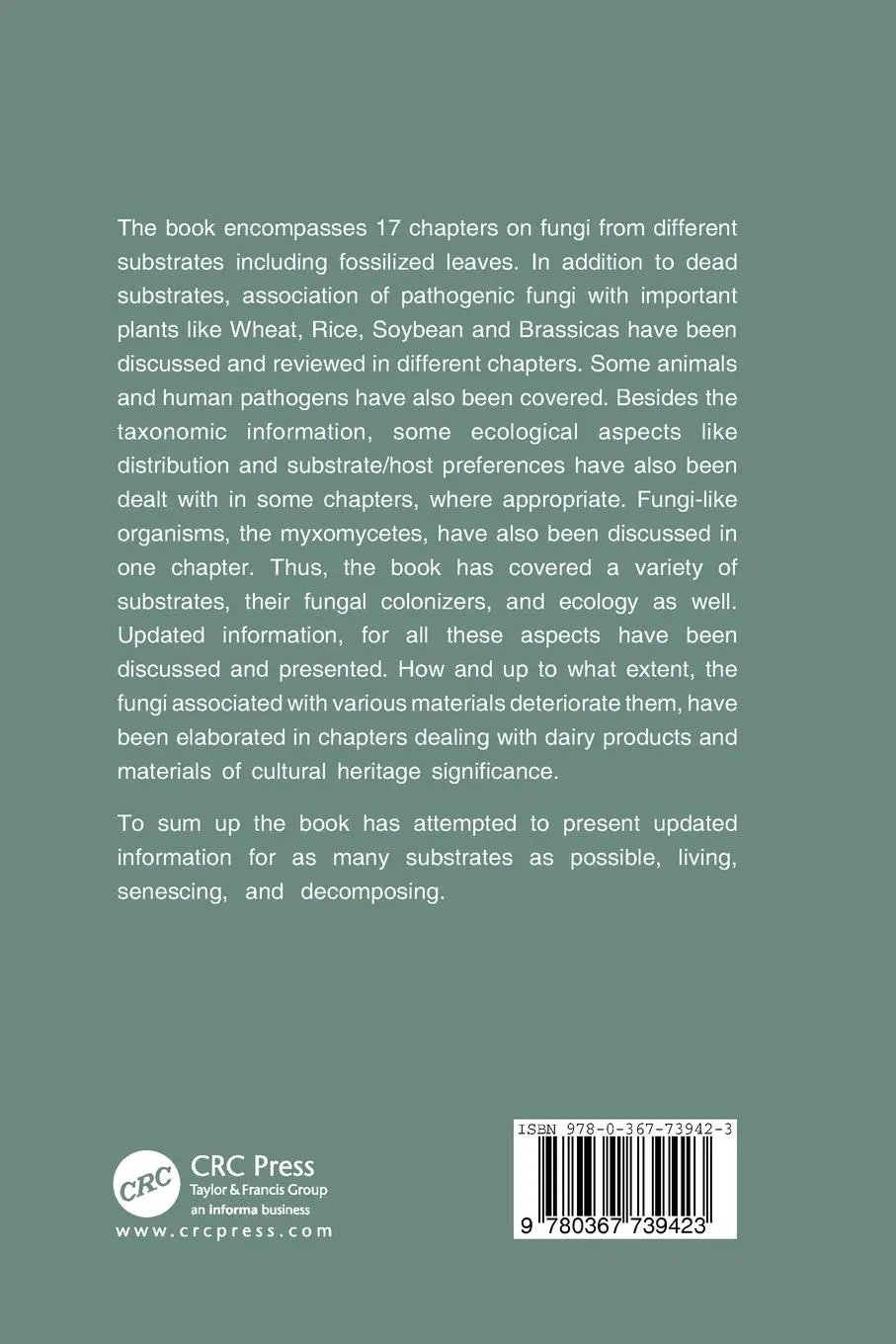 Rückseite: 9780367739423 | Fungi From Different Substrates | J. K. Misra (u. a.) | Taschenbuch