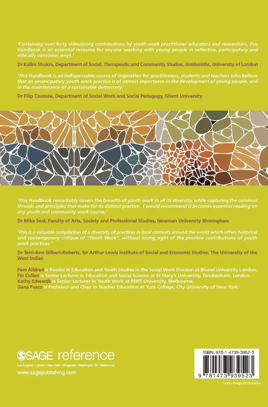 Rückseite: 9781473939523 | The SAGE Handbook of Youth Work Practice | Pam Alldred (u. a.) | Buch