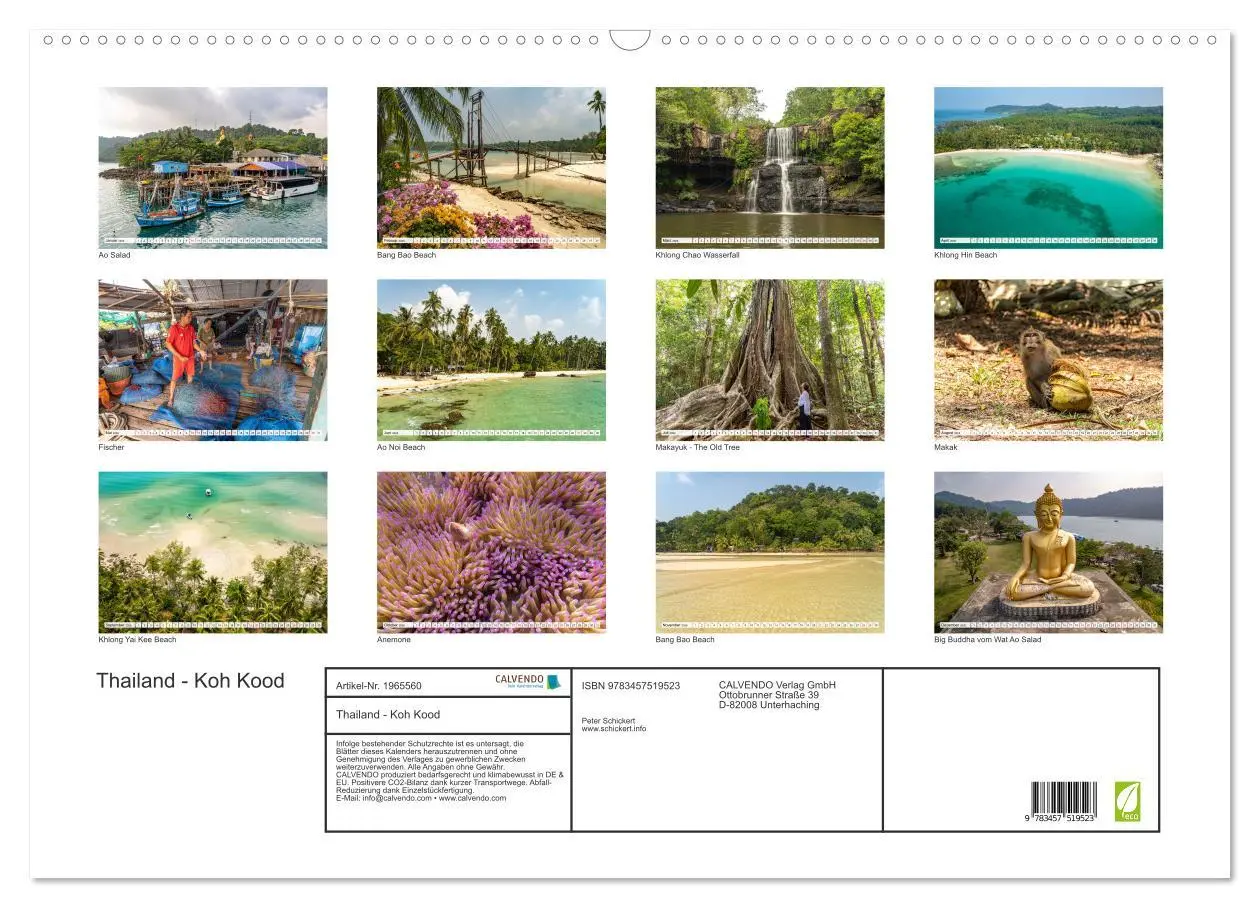 Bild: 9783457519523 | Thailand - Koh Kood (Wandkalender 2026 DIN A2 quer), CALVENDO...