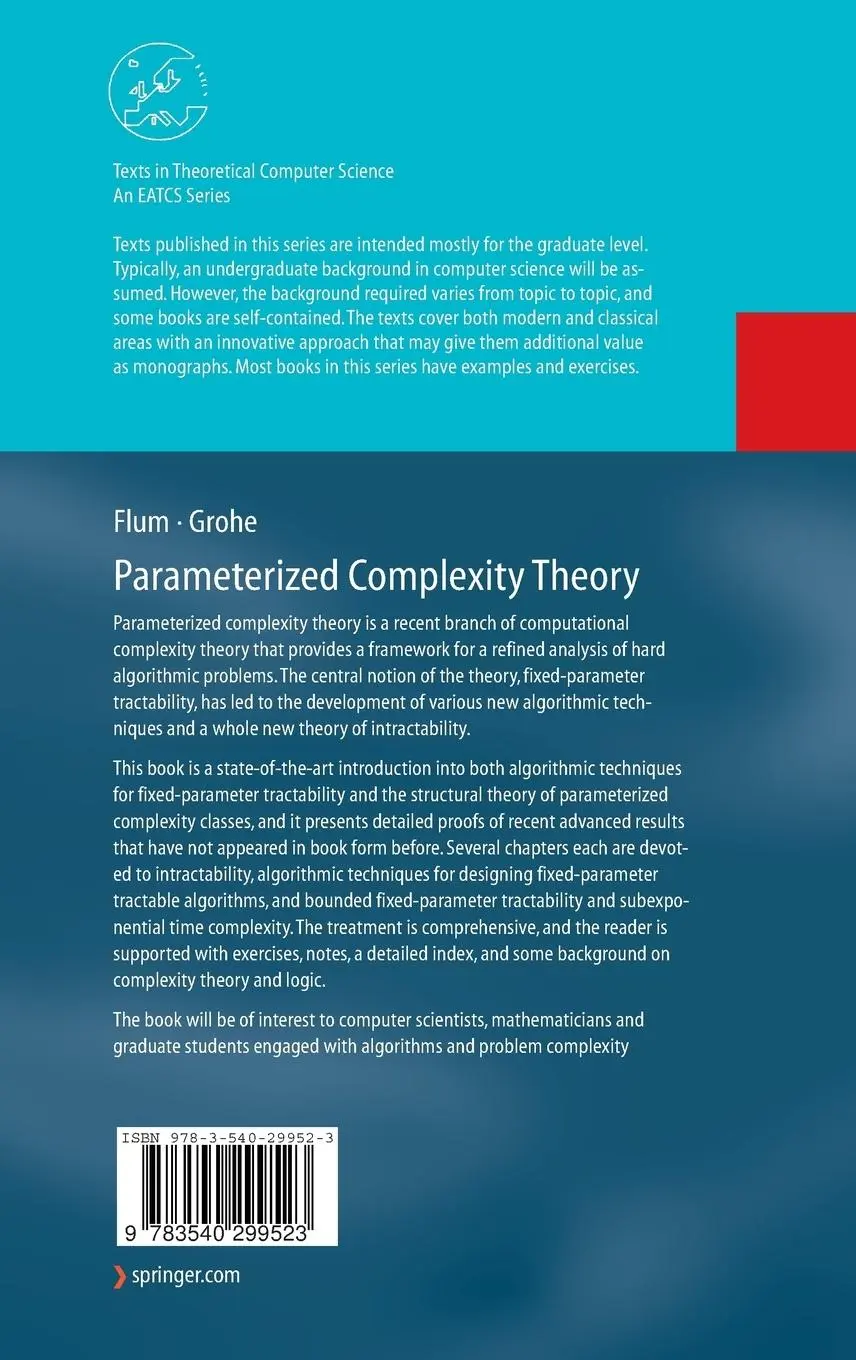 Rückseite: 9783540299523 | Parameterized Complexity Theory | M. Grohe (u. a.) | Buch | xiii