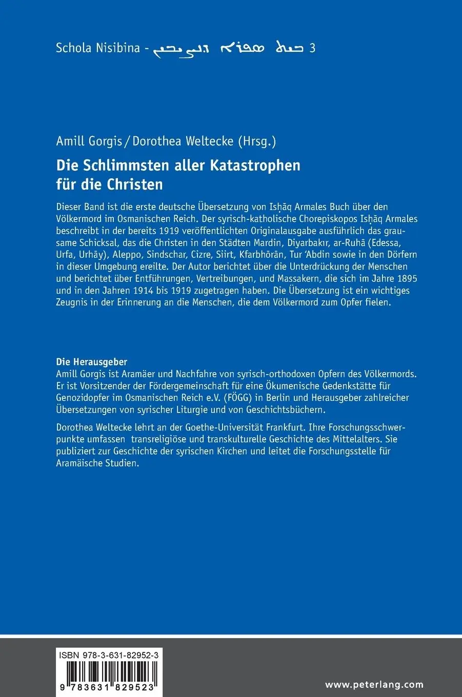 Rückseite: 9783631829523 | Is¿¿q Armale: Die Schlimmsten aller Katastrophen für die Christen