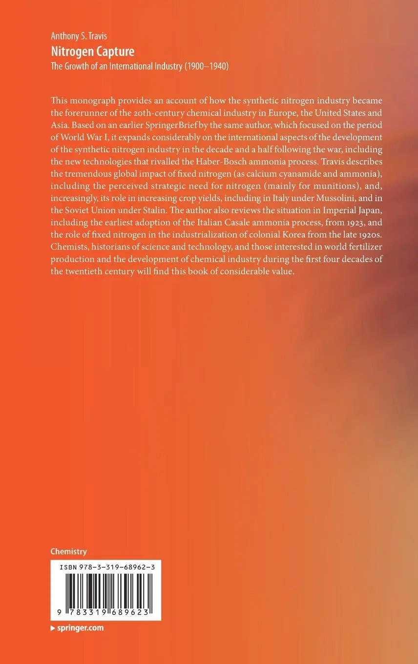 Rückseite: 9783319689623 | Nitrogen Capture | The Growth of an International Industry (1900-1940)