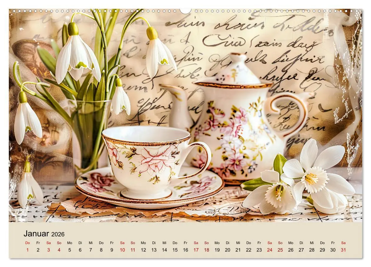 Bild: 9783457369623 | Shabby Chic Romantik - Vintage Tassen, Blumen und nostalgische...