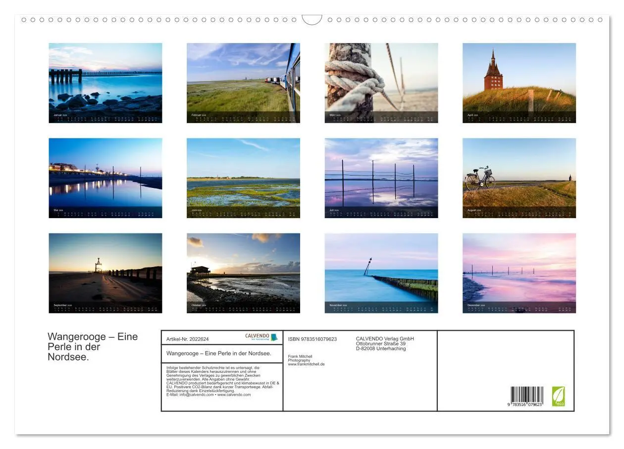 Bild: 9783516079623 | Wangerooge - Eine Perle in der Nordsee. (Wandkalender 2026 DIN A2...