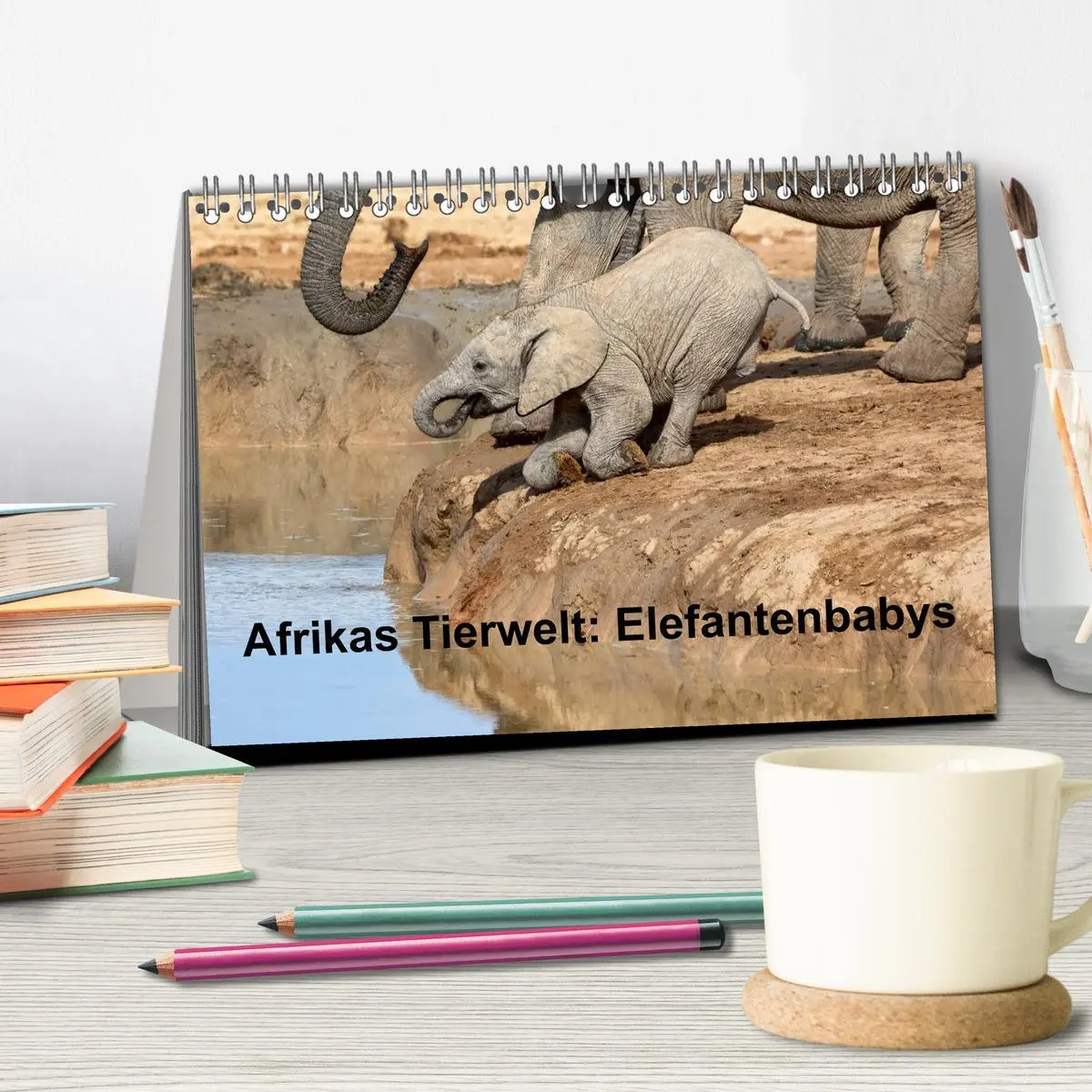 Bild: 9783516219623 | Afrikas Tierwelt: Elefantenbabys (Tischkalender 2026 DIN A5 quer),...