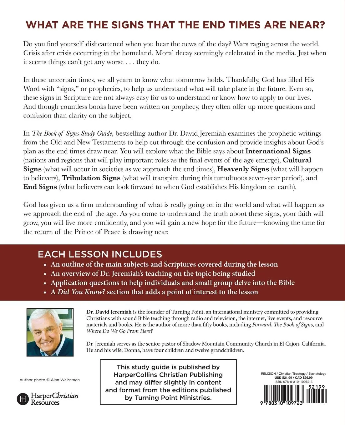 Rückseite: 9780310109723 | The Book of Signs Study Guide | David Jeremiah | Taschenbuch | 2019