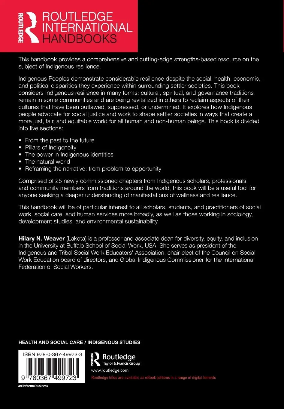 Rückseite: 9780367499723 | The Routledge International Handbook of Indigenous Resilience | Weaver