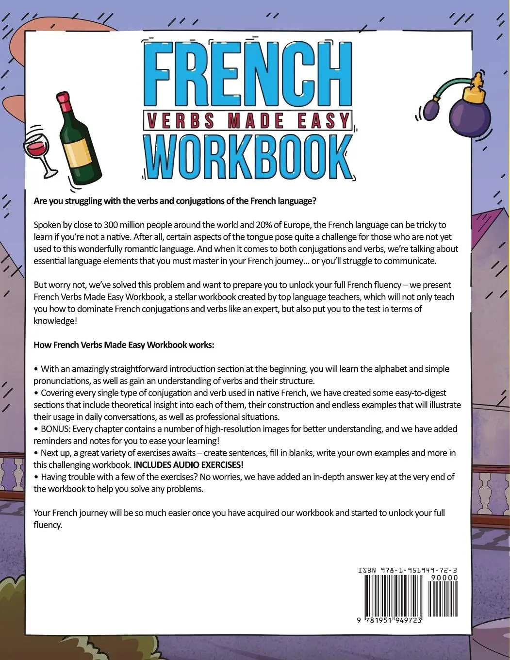 Rückseite: 9781951949723 | French Verbs Made Easy Workbook | Lingo Mastery | Taschenbuch | 2023