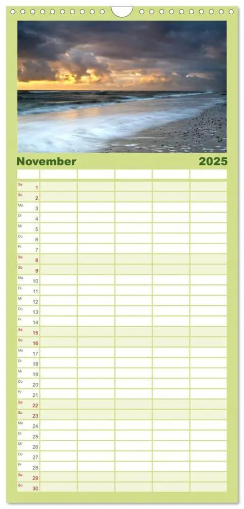 Bild: 9783457119723 | Familienplaner 2025 - Die Insel Römö mit 5 Spalten (Wandkalender,...