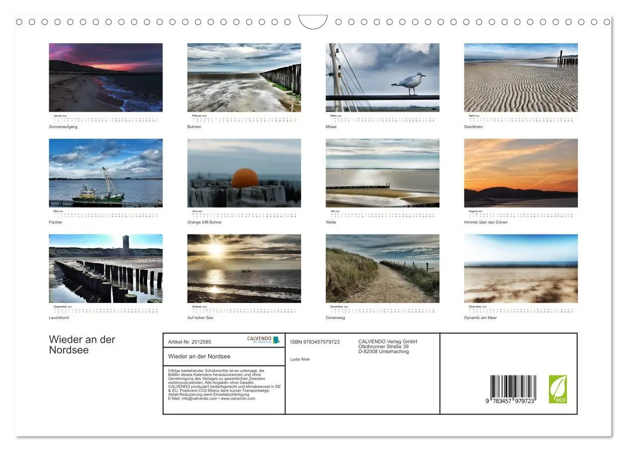 Bild: 9783457979723 | Wieder an der Nordsee (Wandkalender 2026 DIN A3 quer), CALVENDO...
