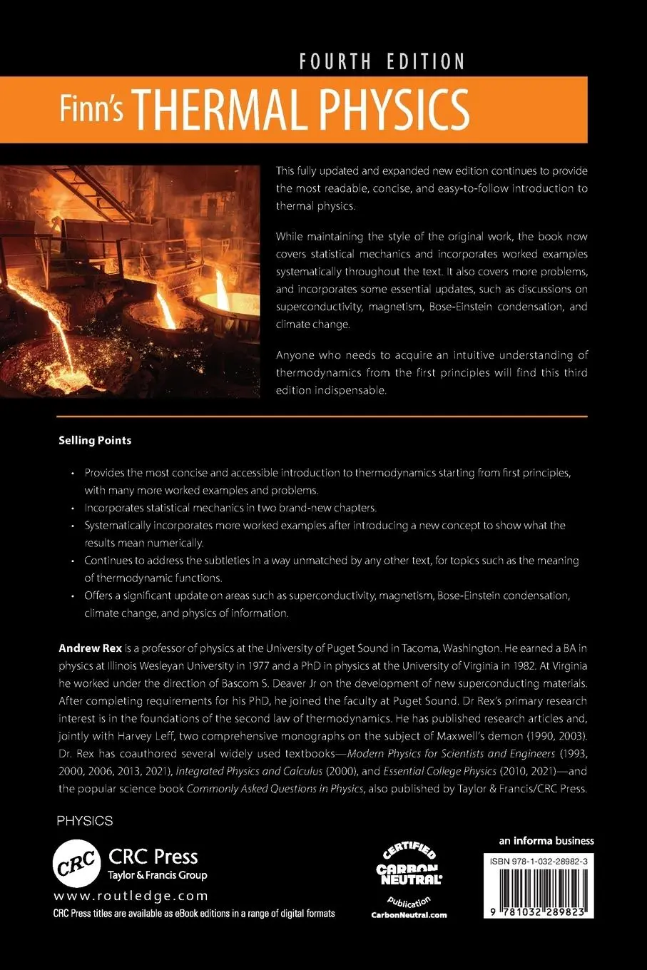 Rückseite: 9781032289823 | Finn's Thermal Physics | Andrew Rex (u. a.) | Taschenbuch | Englisch