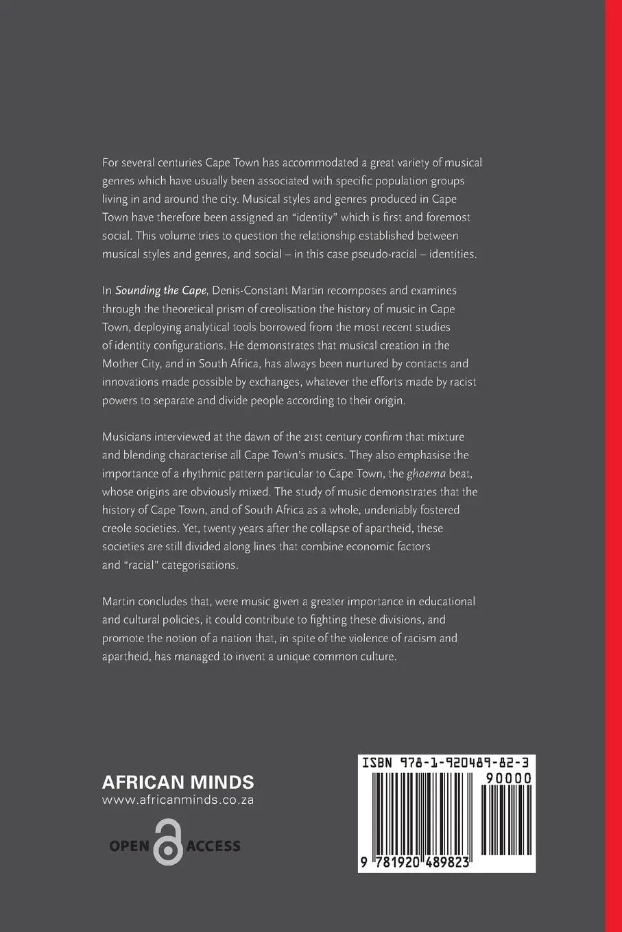 Rückseite: 9781920489823 | Sounding the Cape Music, Identity and Politics in South Africa | Buch