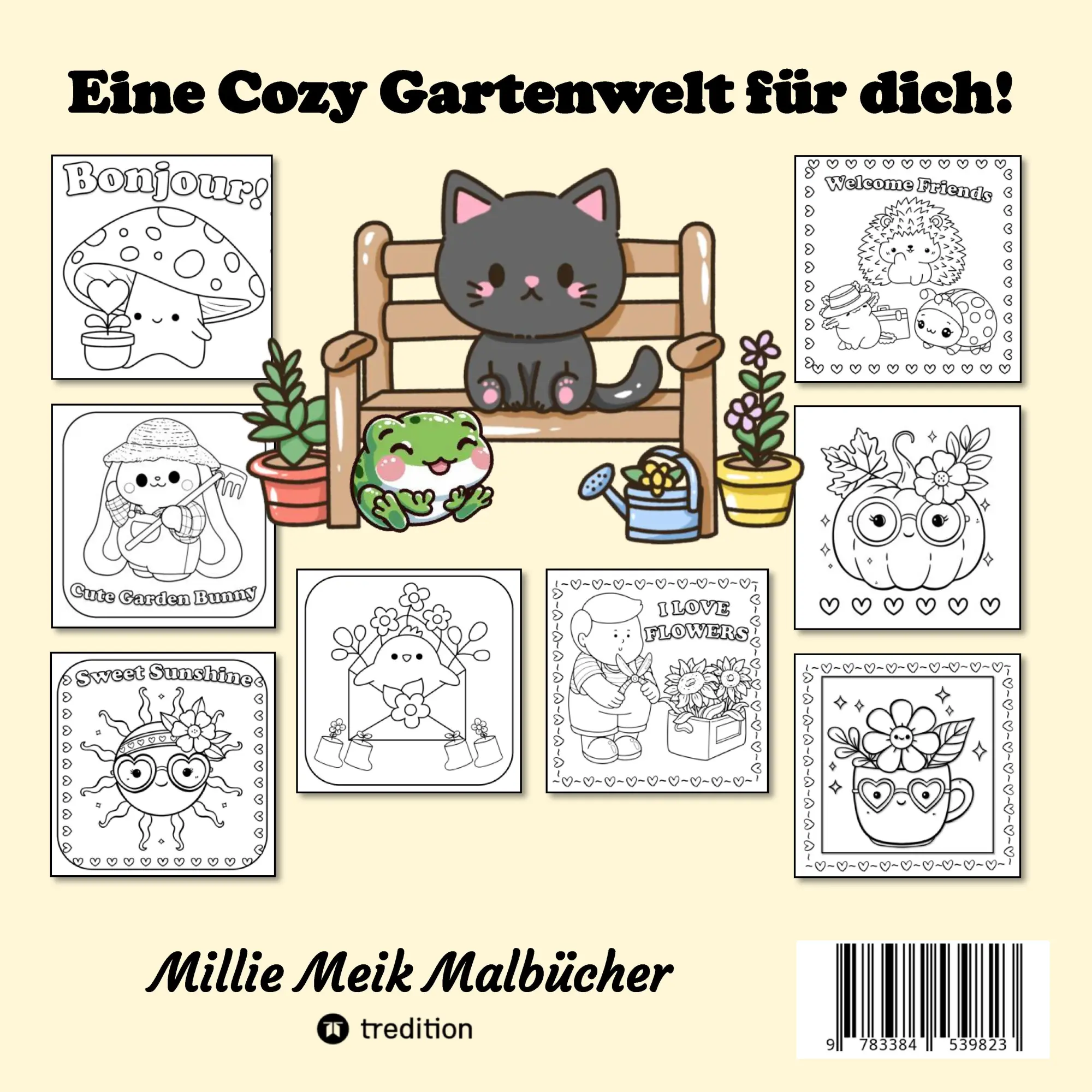 Rückseite: 9783384539823 | Cozy Malbuch für Erwachsene Garten Malbuch - Süße Motive aus dem...