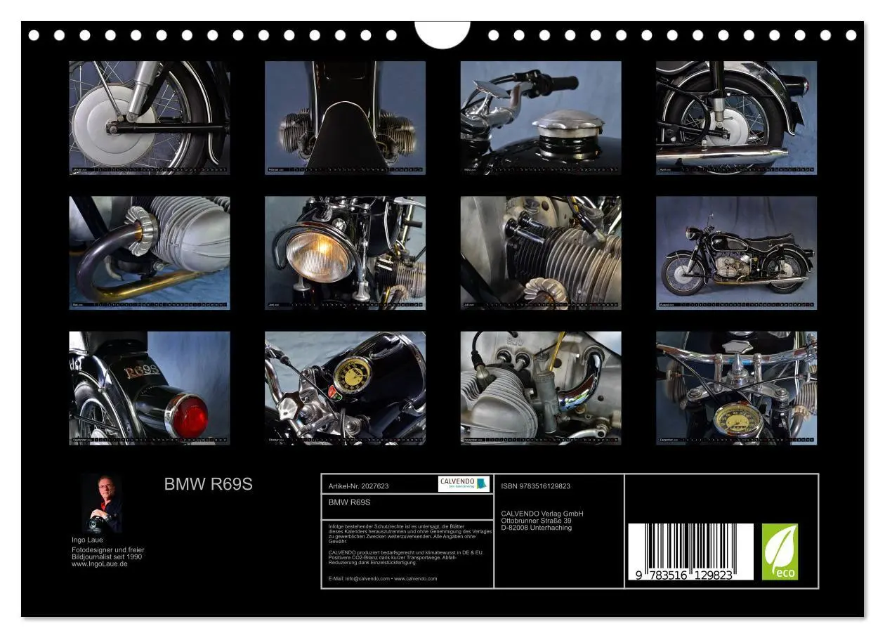 Bild: 9783516129823 | BMW R69S (Wandkalender 2026 DIN A4 quer), CALVENDO Monatskalender