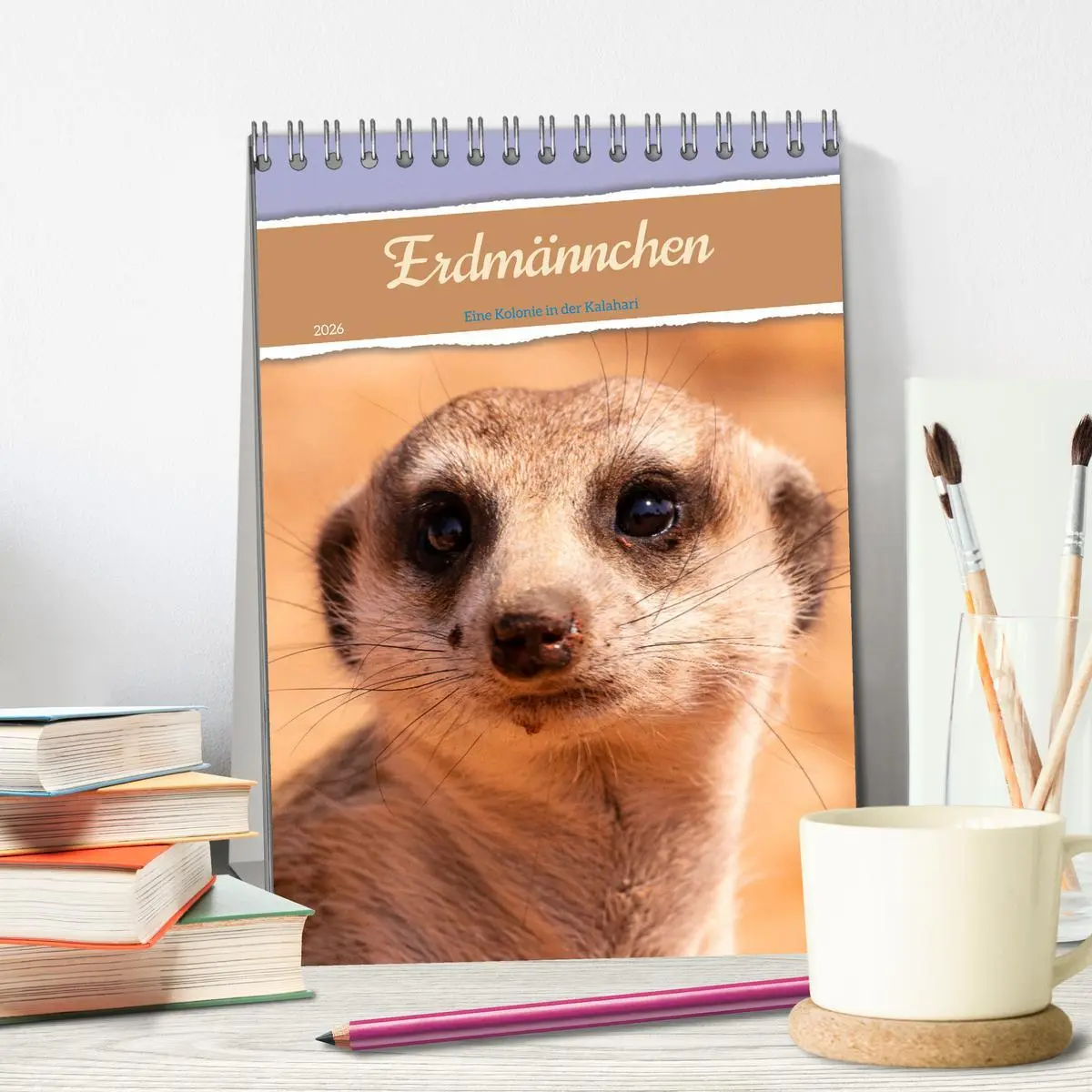 Bild: 9783516299823 | Erdmännchen - Eine Kolonie in der Kalahari (Tischkalender 2026 DIN...