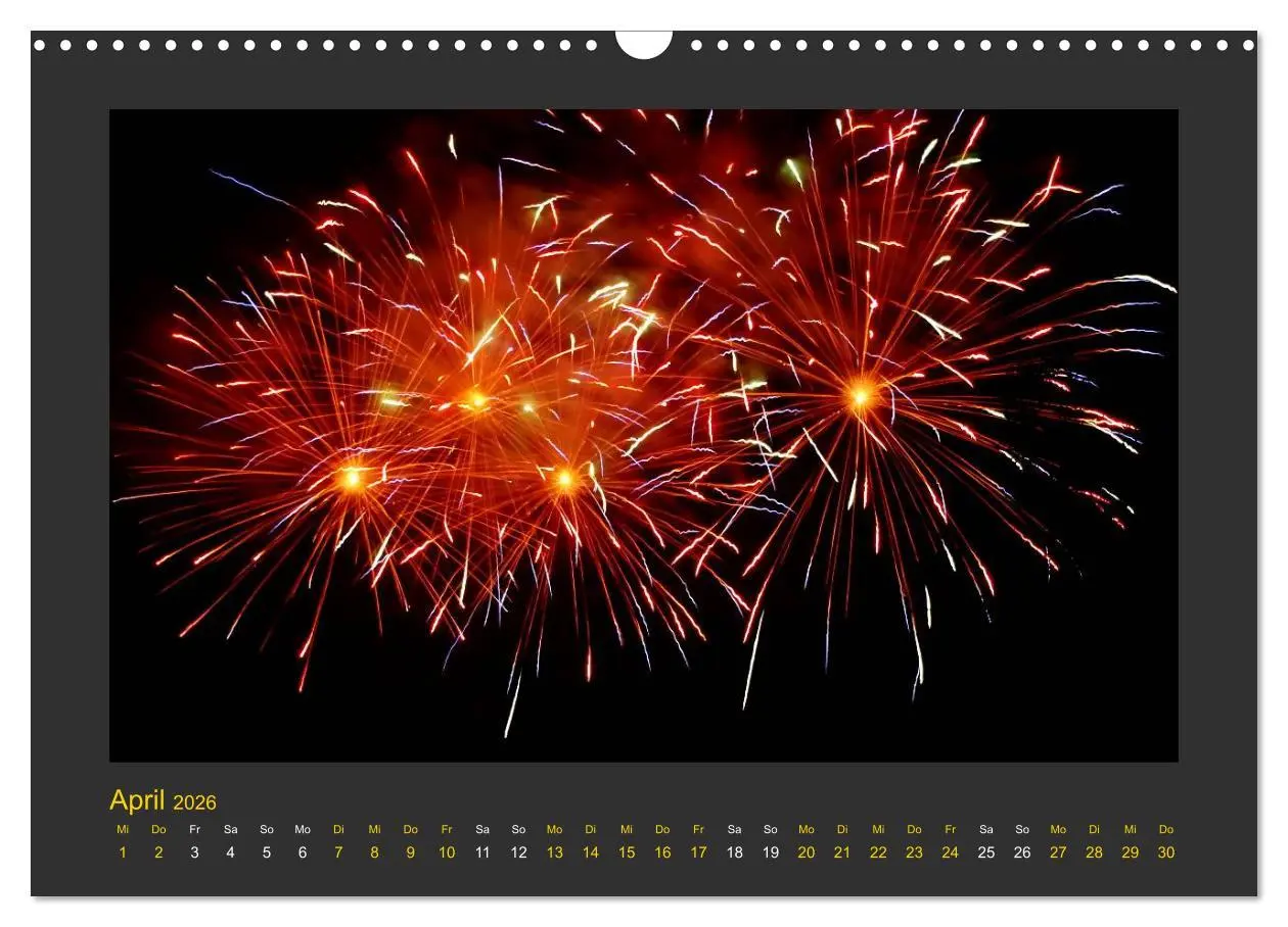 Bild: 9783516049923 | Feuerwerk - Explosives am Himmel (Wandkalender 2026 DIN A3 quer),...
