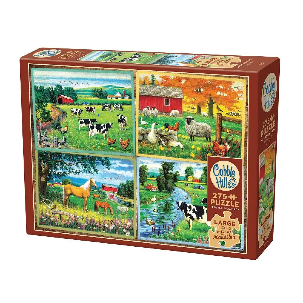 Cover: 625012480024 | Cobble Hill Tiere auf dem Land 275 Teile | Spiel | In Spielebox | 2024