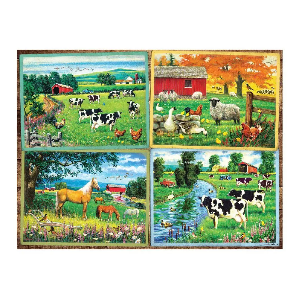 Bild: 625012480024 | Cobble Hill Tiere auf dem Land 275 Teile | Spiel | In Spielebox | 2024