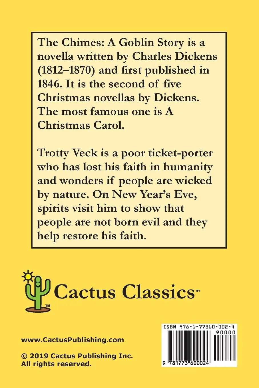 Rückseite: 9781773600024 | The Chimes (Cactus Classics Large Print) | Charles Dickens (u. a.)