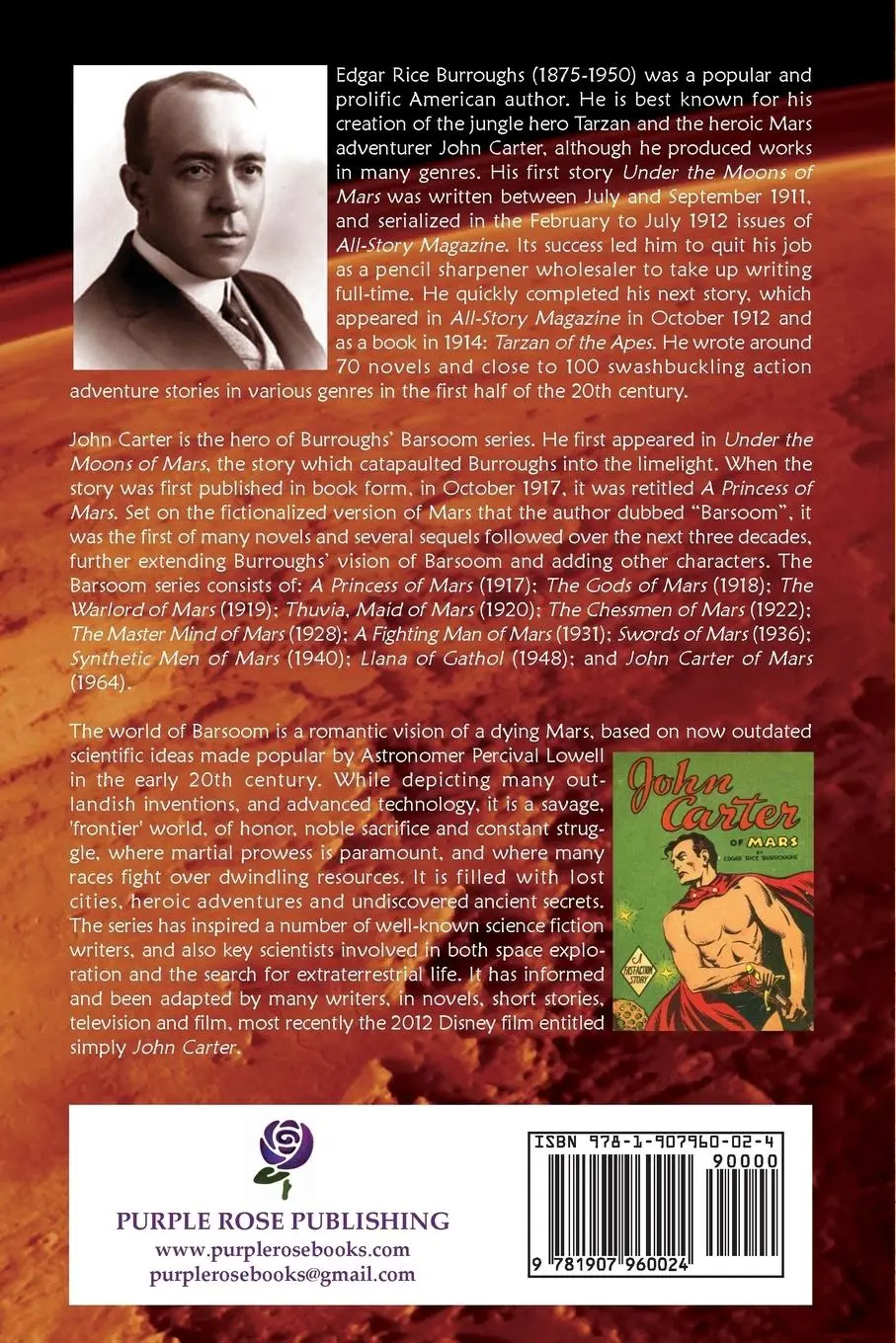 Rückseite: 9781907960024 | John Carter of Mars | Edgar Rice Burroughs | Taschenbuch | Englisch