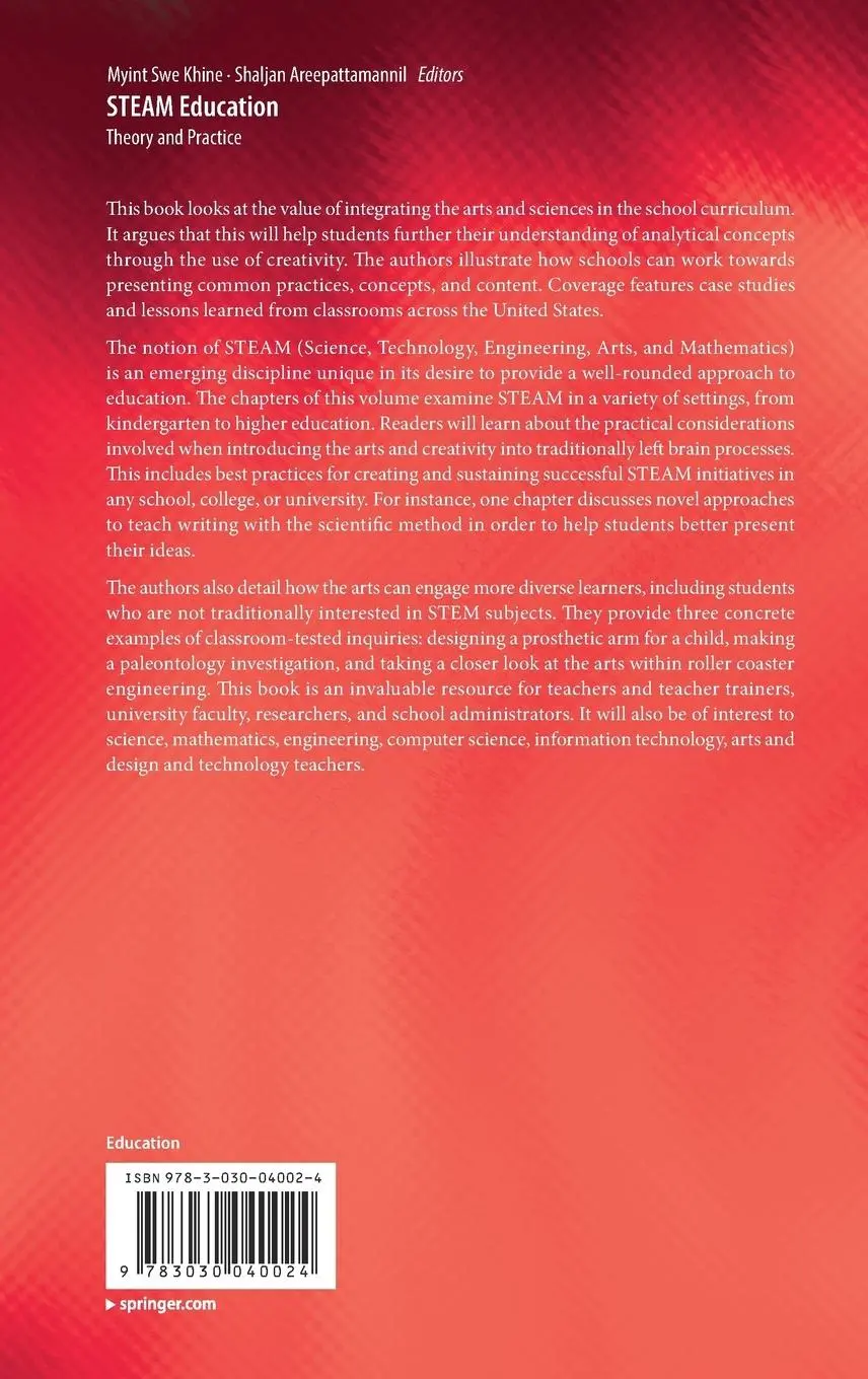 Rückseite: 9783030040024 | STEAM Education | Theory and Practice | Areepattamannil (u. a.) | Buch