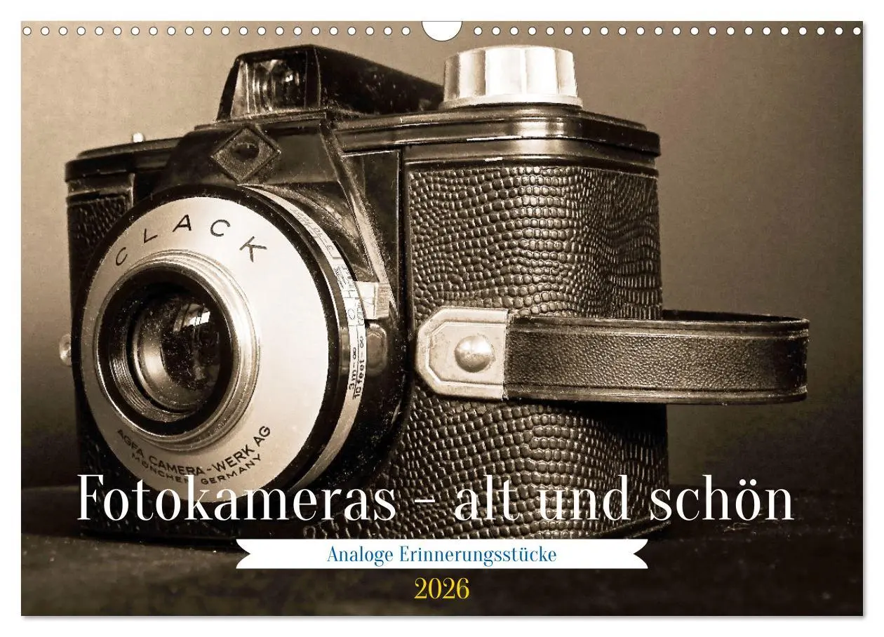 Cover: 9783457520024 | Fotokameras - alt und schön (Wandkalender 2026 DIN A3 quer),...