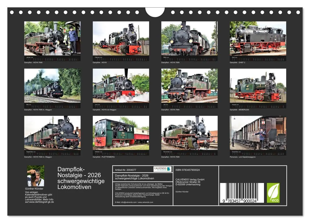 Bild: 9783457900024 | Dampflok-Nostalgie - 2026 schwergewichtige Lokomotiven...