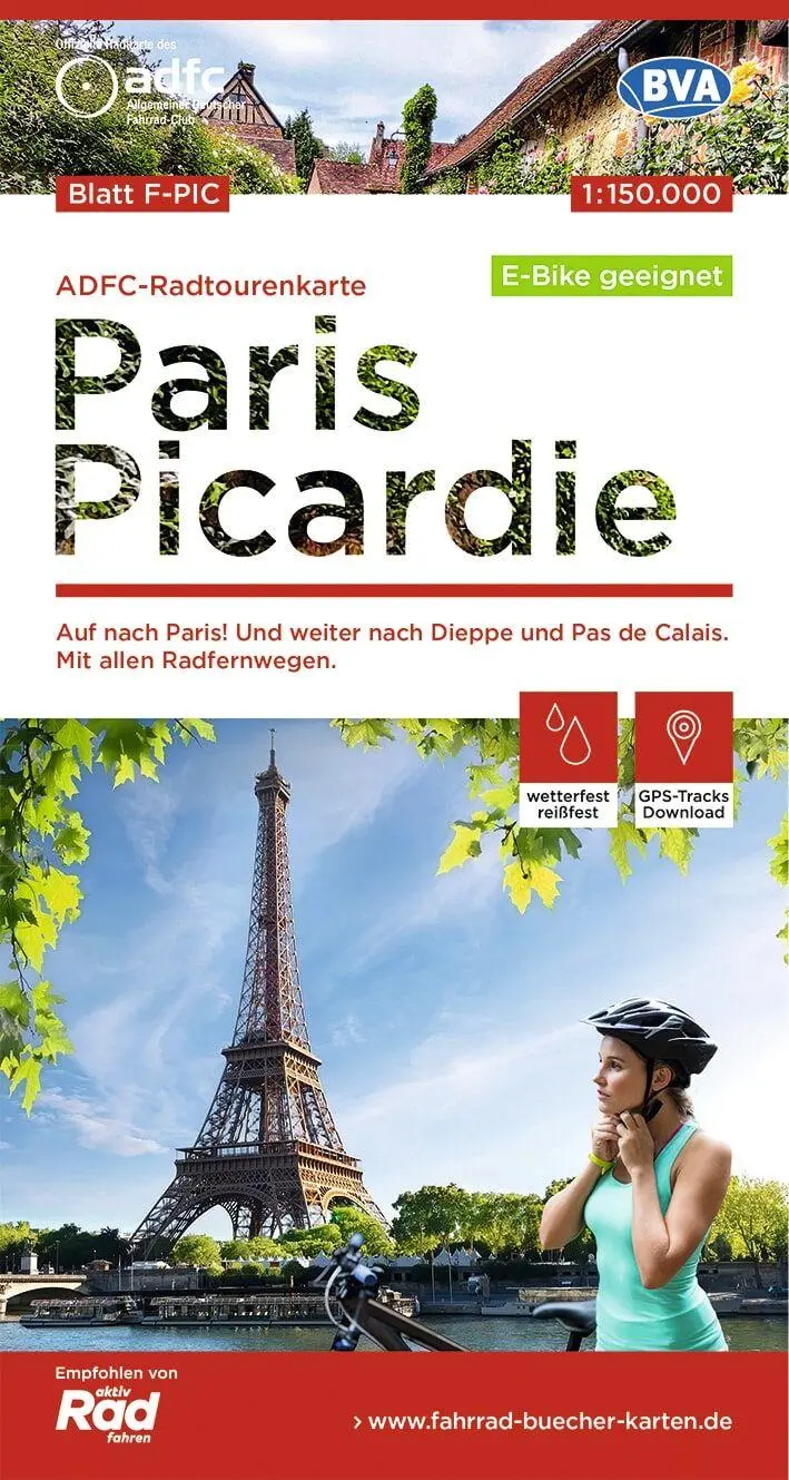 Cover: 9783969900024 | ADFC-Radtourenkarte F-PIC Paris Picardie 1:150.000, reiß- und...