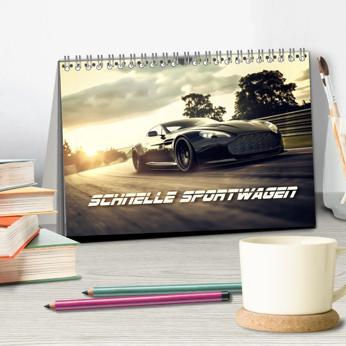 Bild: 9783457440124 | Schnelle Sportwagen (Tischkalender 2026 DIN A5 quer), CALVENDO...