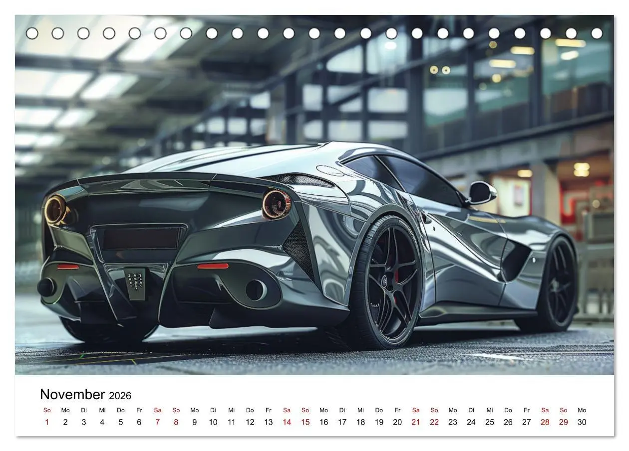 Bild: 9783457440124 | Schnelle Sportwagen (Tischkalender 2026 DIN A5 quer), CALVENDO...