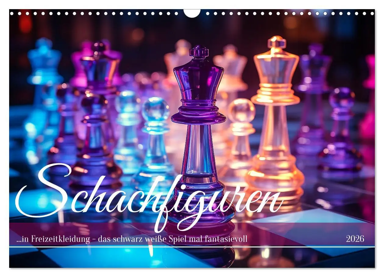 Cover: 9783457510124 | Schachfiguren in Freizeitkleidung (Wandkalender 2026 DIN A3 quer),...