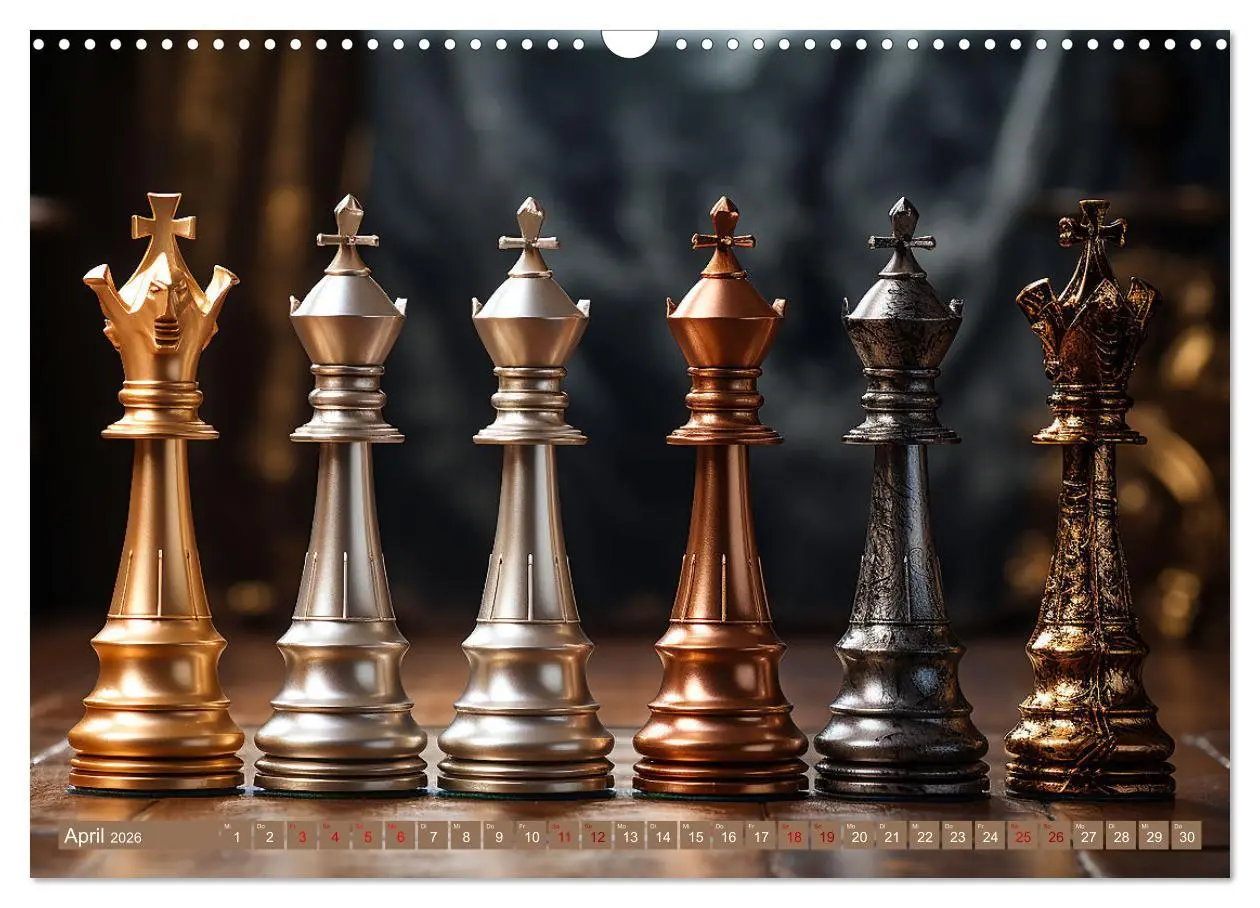 Bild: 9783457510124 | Schachfiguren in Freizeitkleidung (Wandkalender 2026 DIN A3 quer),...