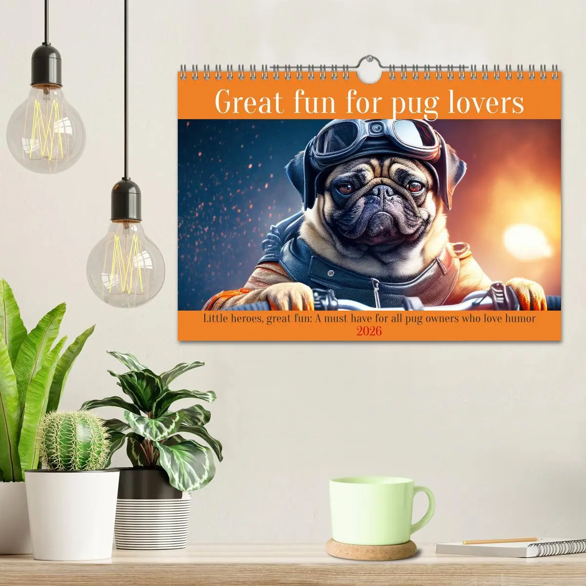 Bild: 9783516530124 | Great fun for pug lovers (Wall Calendar 2026 DIN A4 landscape),...