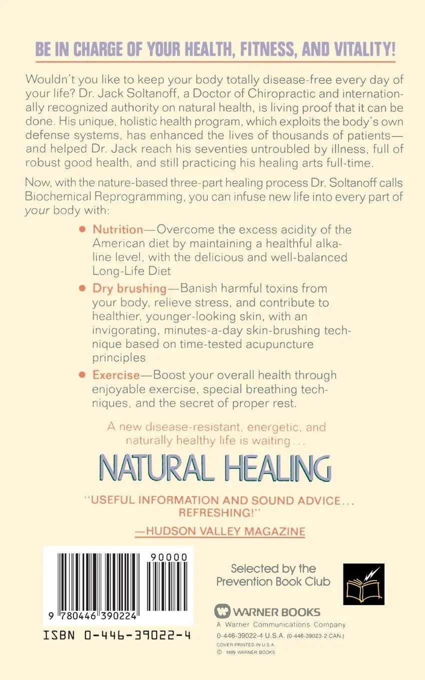 Rückseite: 9780446390224 | Natural Healing | The Total Health and Nutritional Program | Buch