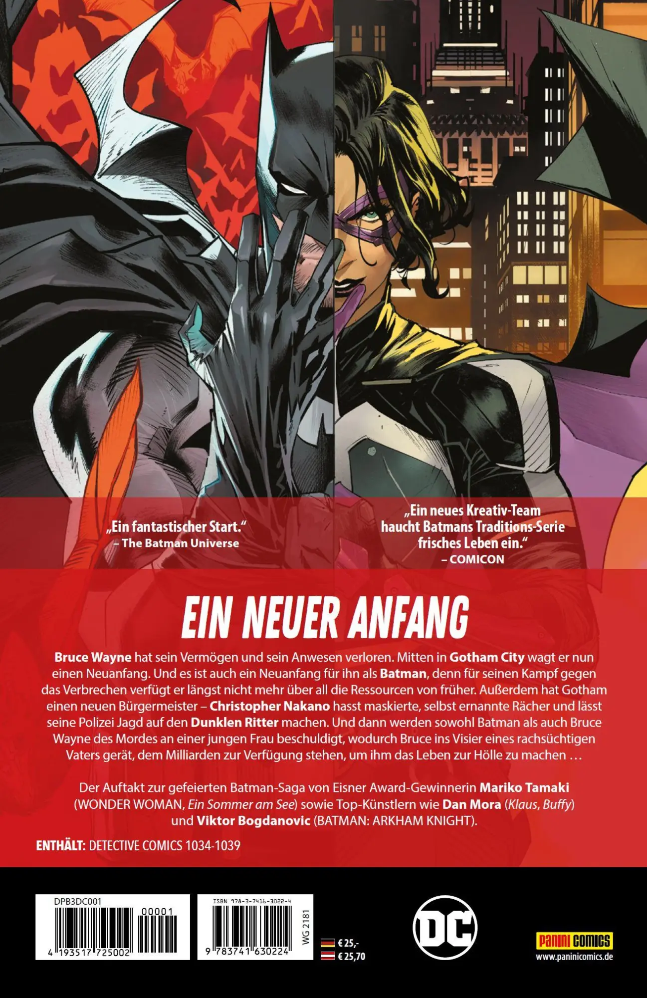 Rückseite: 9783741630224 | Batman - Detective Comics | Bd. 1 (3. Serie): Neue Nachbarn | Buch