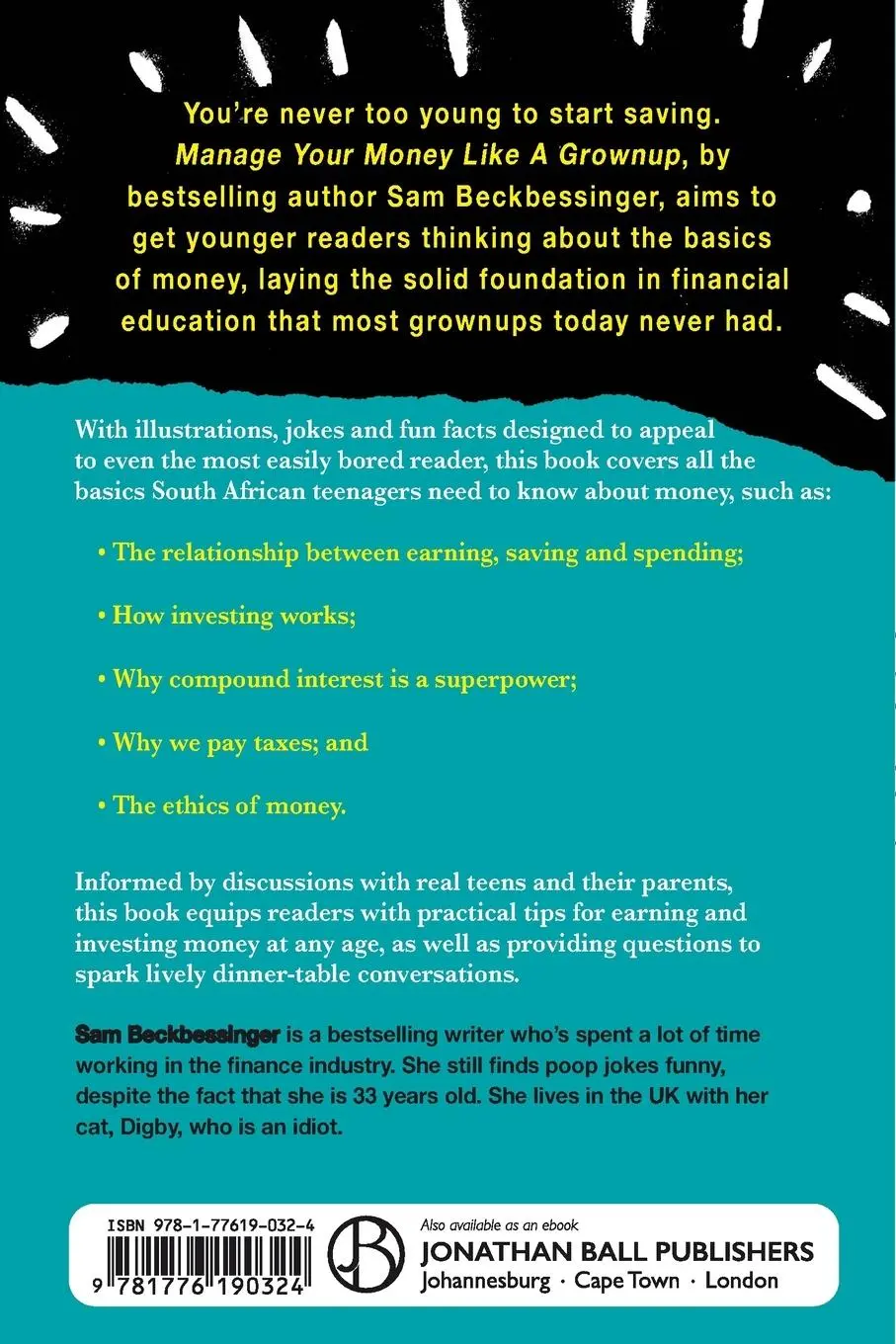 Rückseite: 9781776190324 | MANAGE YOUR MONEY LIKE A GROWNUP | The best money advice for Teens