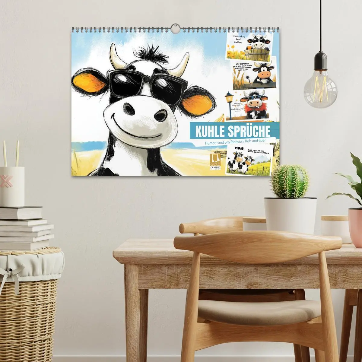 Bild: 9783457280324 | Kuhle Sprüche (Wandkalender 2026 DIN A3 quer), CALVENDO Monatskalender