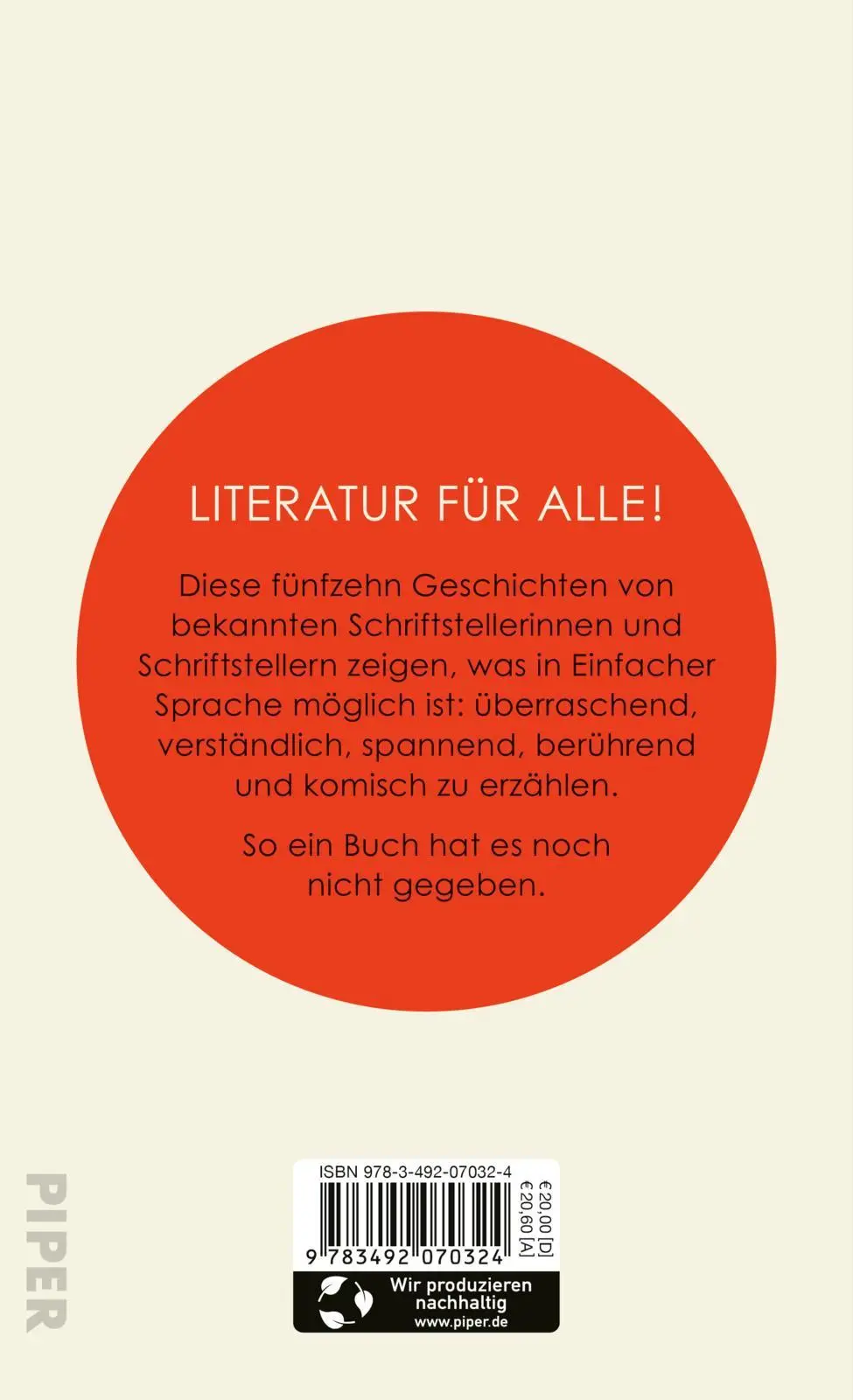 Rückseite: 9783492070324 | LiES. Das Buch | Literatur in Einfacher Sprache | Hauke Hückstädt