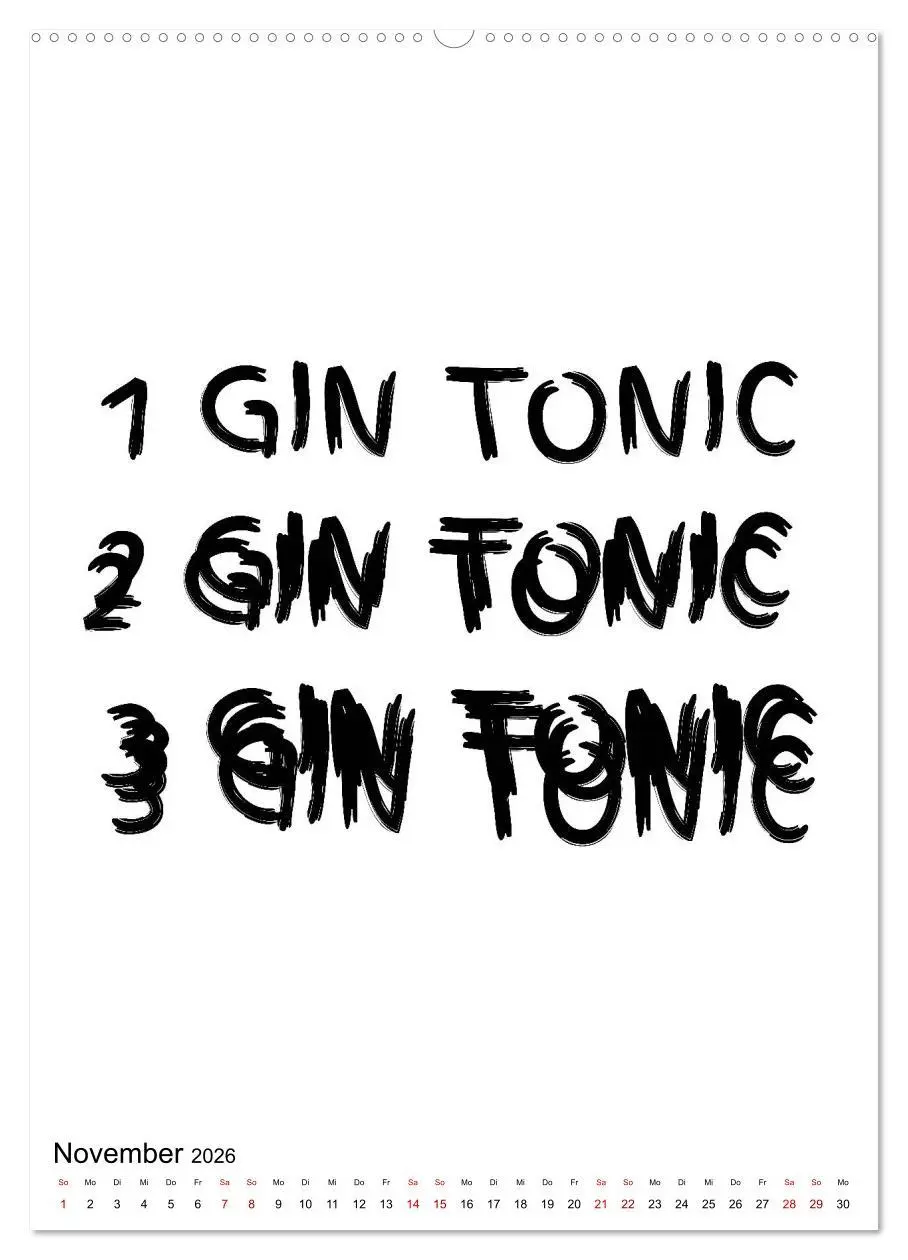 Bild: 9783516370324 | Gin &amp; Tonic - Fun Stuff (hochwertiger Premium Wandkalender 2026 DIN...