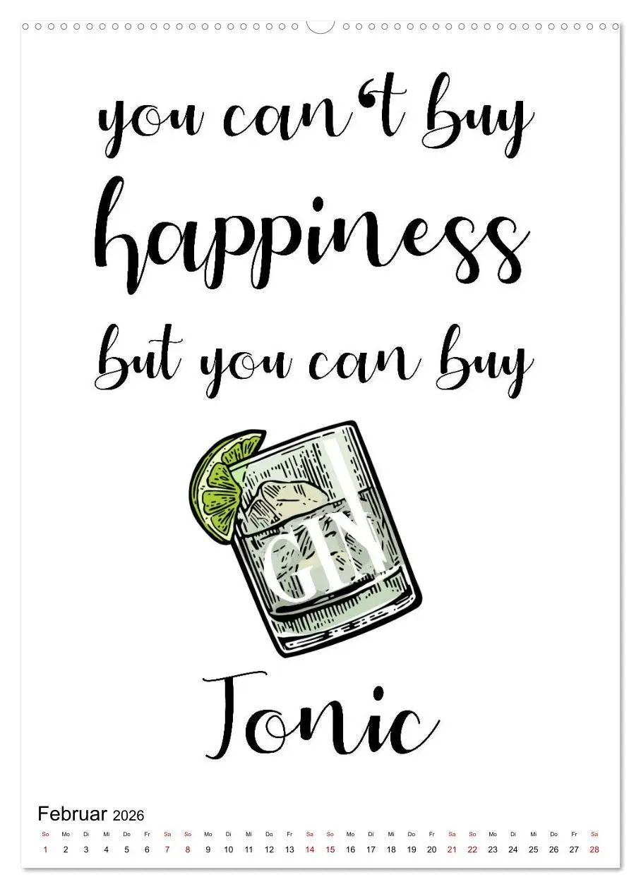 Bild: 9783516370324 | Gin &amp; Tonic - Fun Stuff (hochwertiger Premium Wandkalender 2026 DIN...