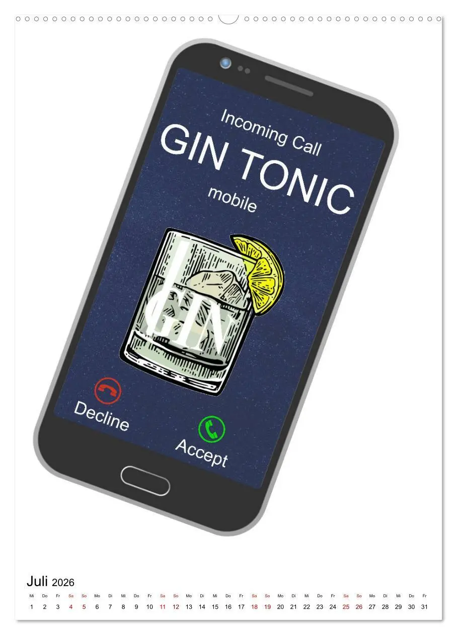 Bild: 9783516370324 | Gin &amp; Tonic - Fun Stuff (hochwertiger Premium Wandkalender 2026 DIN...