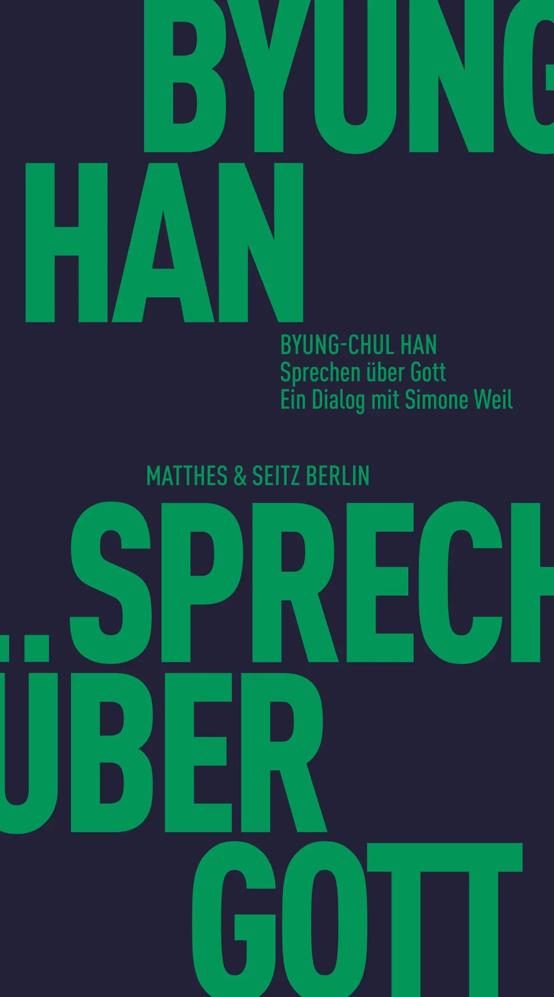 Cover: 9783751830324 | Sprechen über Gott | Ein Dialog mit Simone Weil | Byung-Chul Han