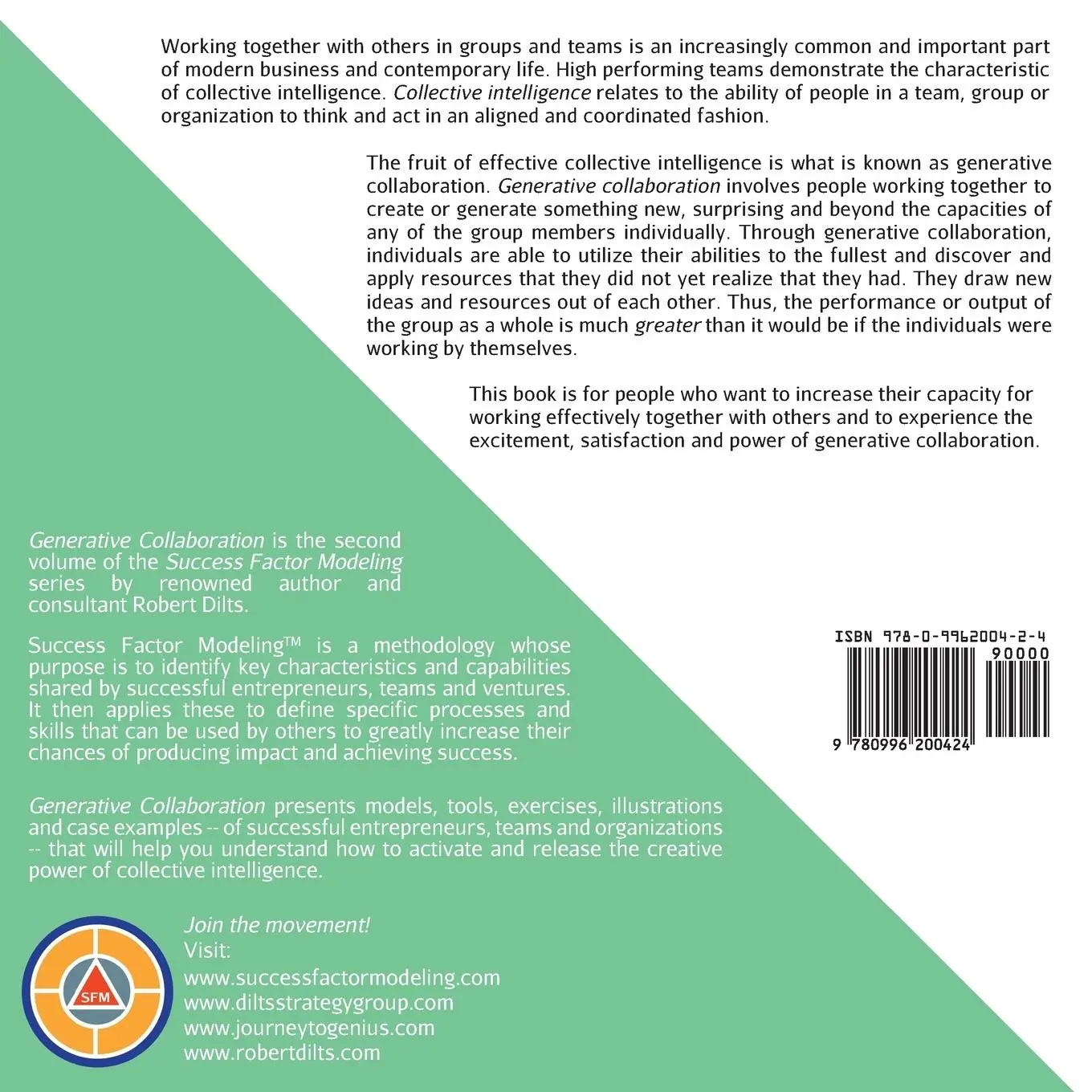 Rückseite: 9780996200424 | Generative Collaboration | Robert Brian Dilts | Taschenbuch | Englisch