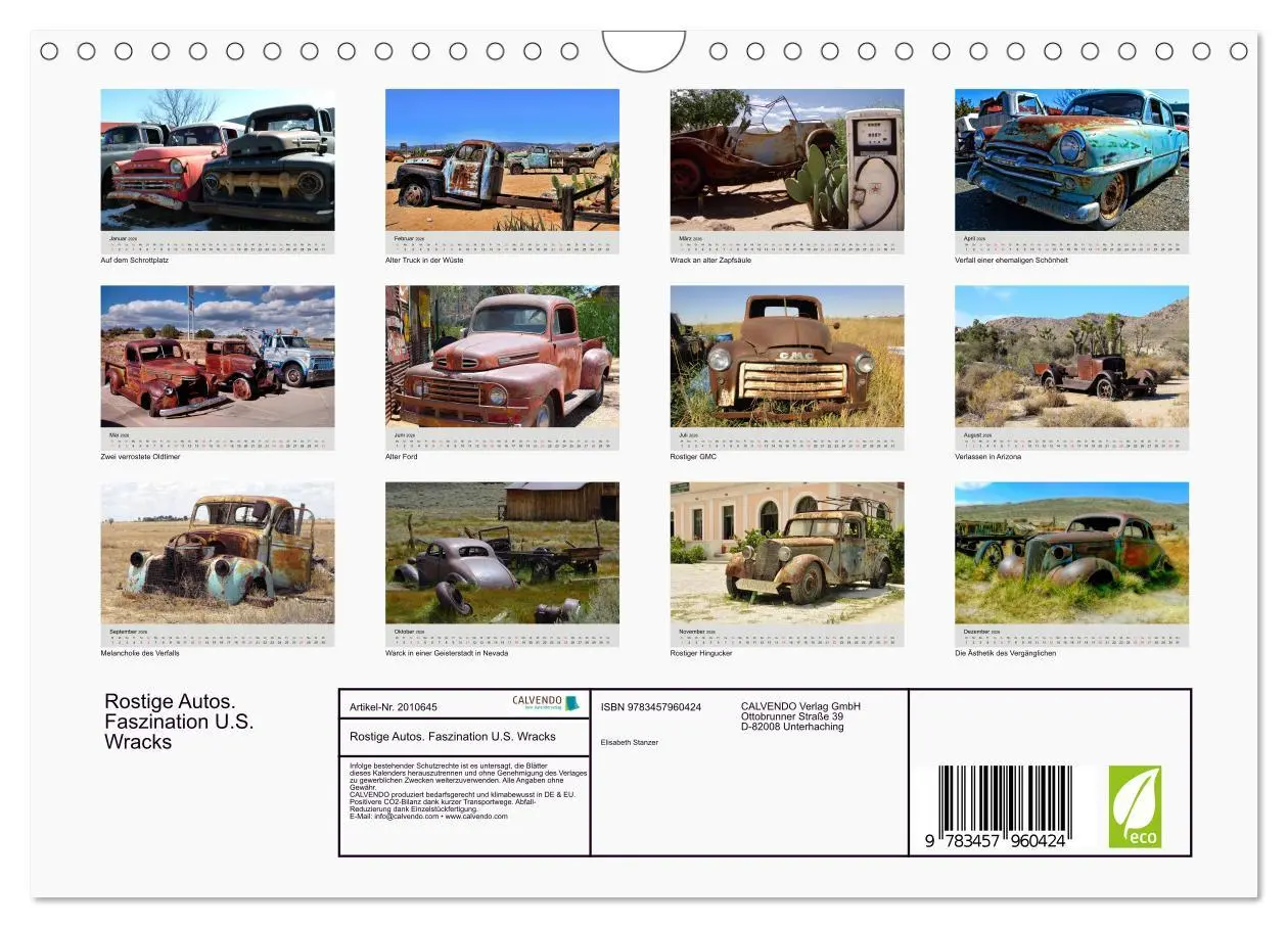 Bild: 9783457960424 | Rostige Autos. Faszination U.S. Wracks (Wandkalender 2026 DIN A4...