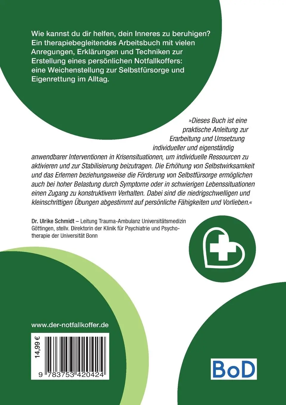 Rückseite: 9783753420424 | Therapeutischer Notfallkoffer | Persönliches Arbeitsbuch | Näther
