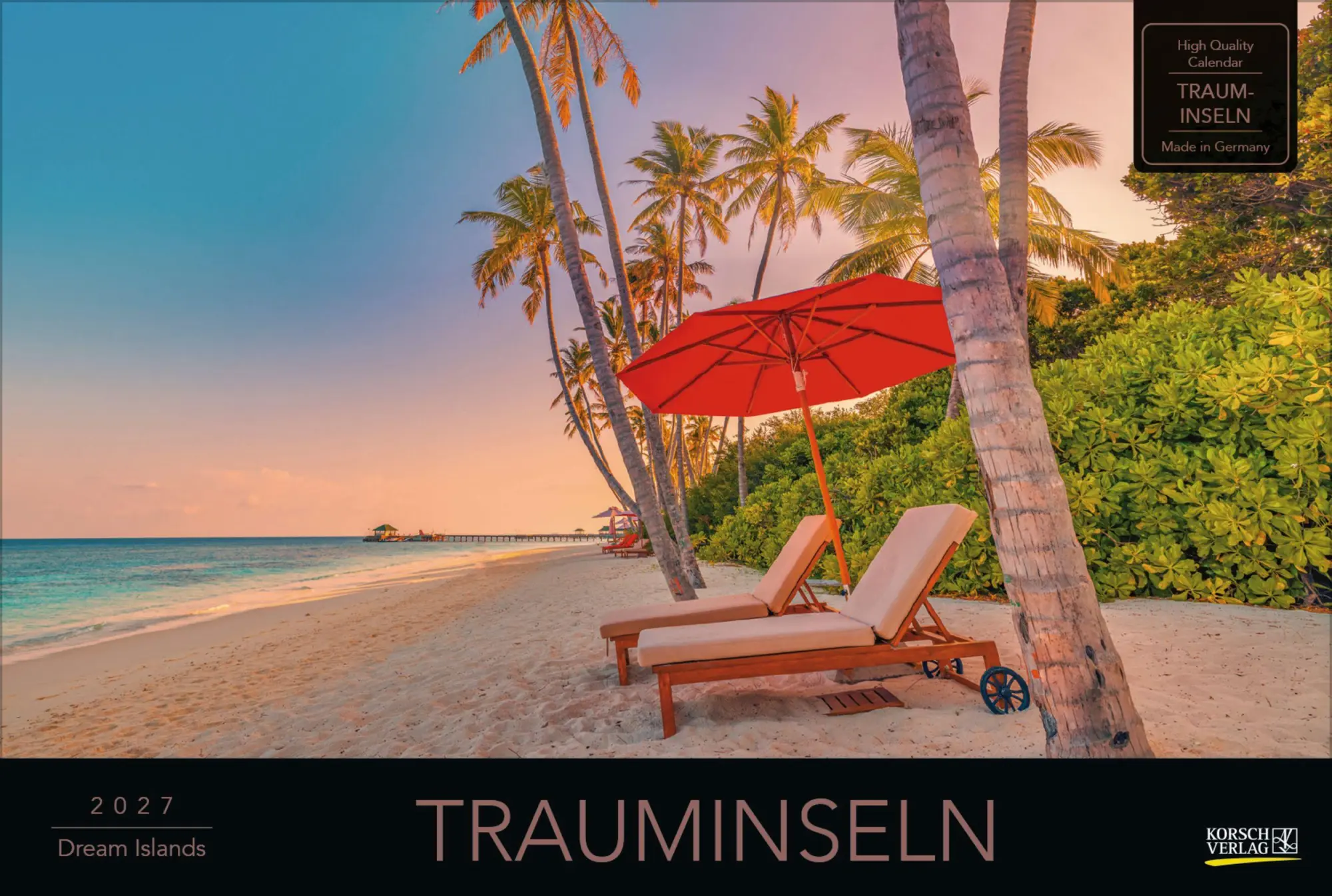 Cover: 9783819300424 | Trauminseln 2027 | Verlag Korsch | Kalender | 14 S. | Deutsch | 2027